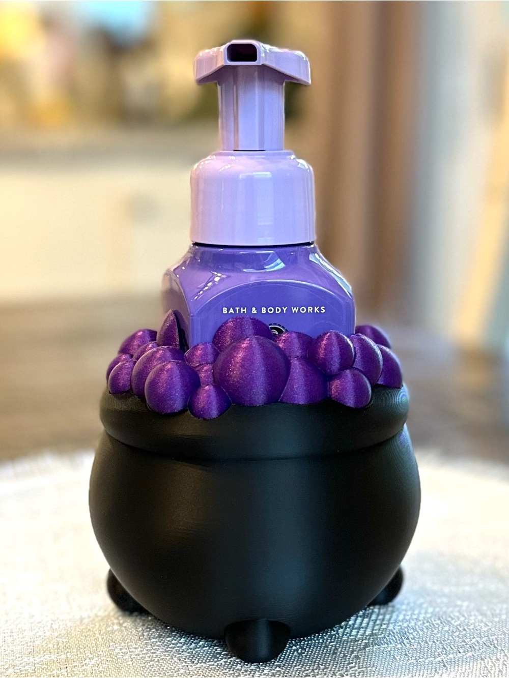 Halloween Bubbling Cauldron Soap Holder for Bath & Body Works Soap Bottles